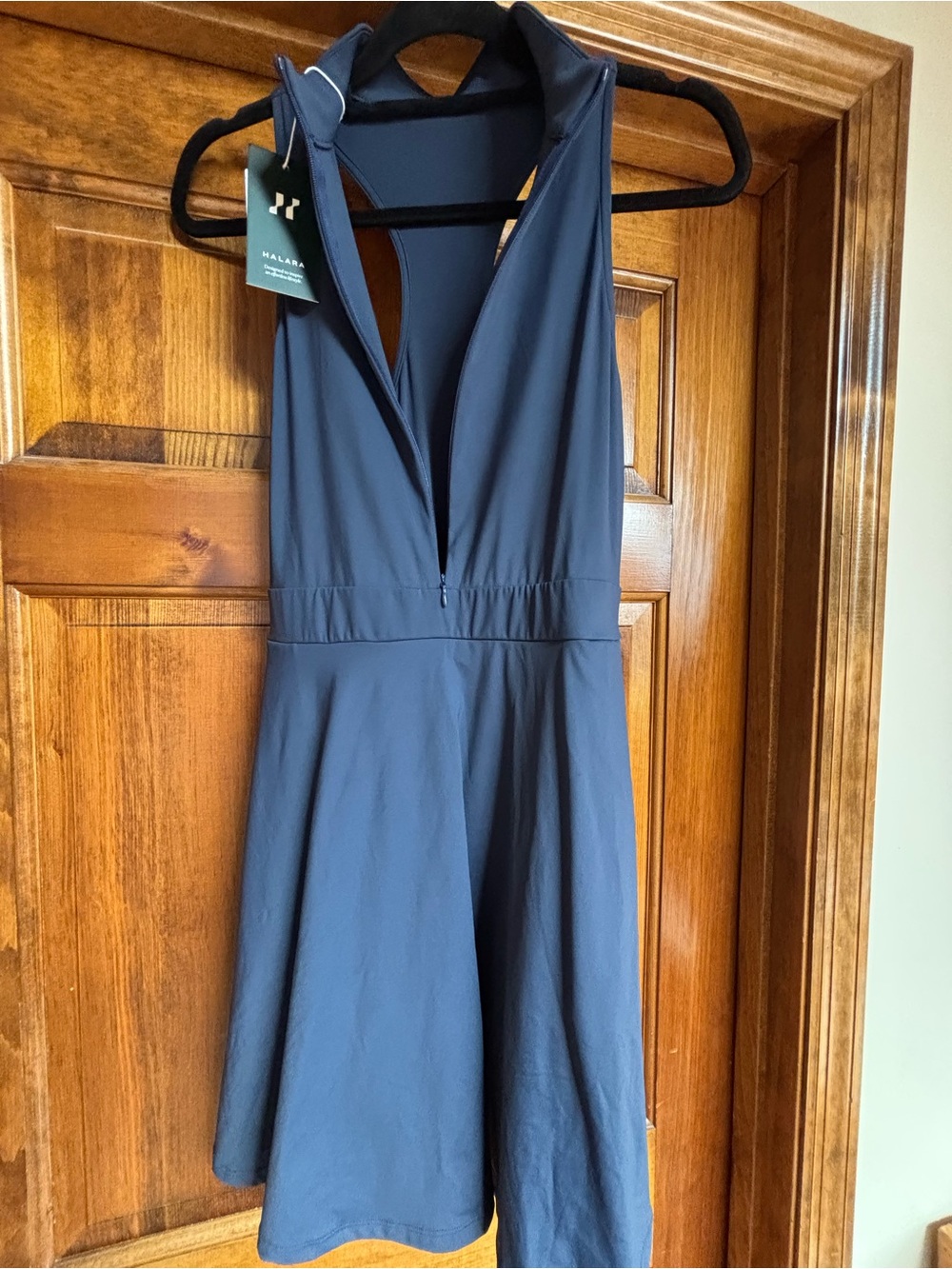 Halara NWT Zipper RacerPocket 2-Piece Mini Tennis Active Dress - Navy Blue